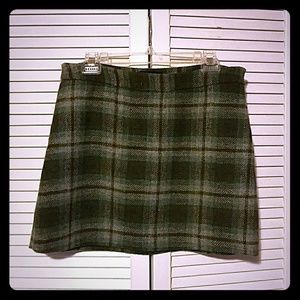 Banana Republic tweed plaid miniskirt